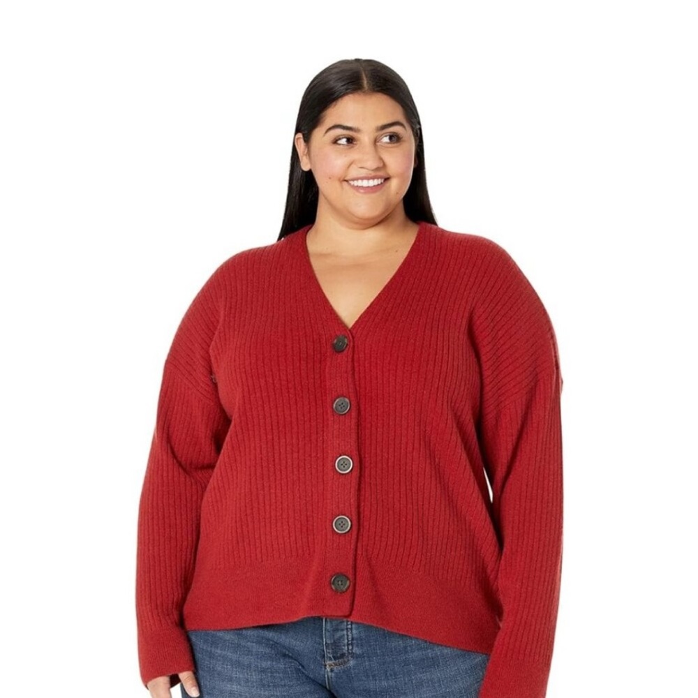 Madewell ribbed cardigan sweater in coziest yarn